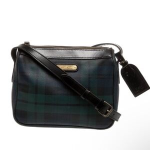 POLO RALPH LAUREN Plaid Shoulder Bag Crossbody Vintage with Luggage Tag